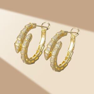 🆕 Luxury Snake Clip-on Earrings for Women Zircon
18K Gold Plated